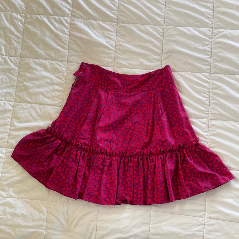 Marc Jacobs Gathered Ruffle Pink Skirt